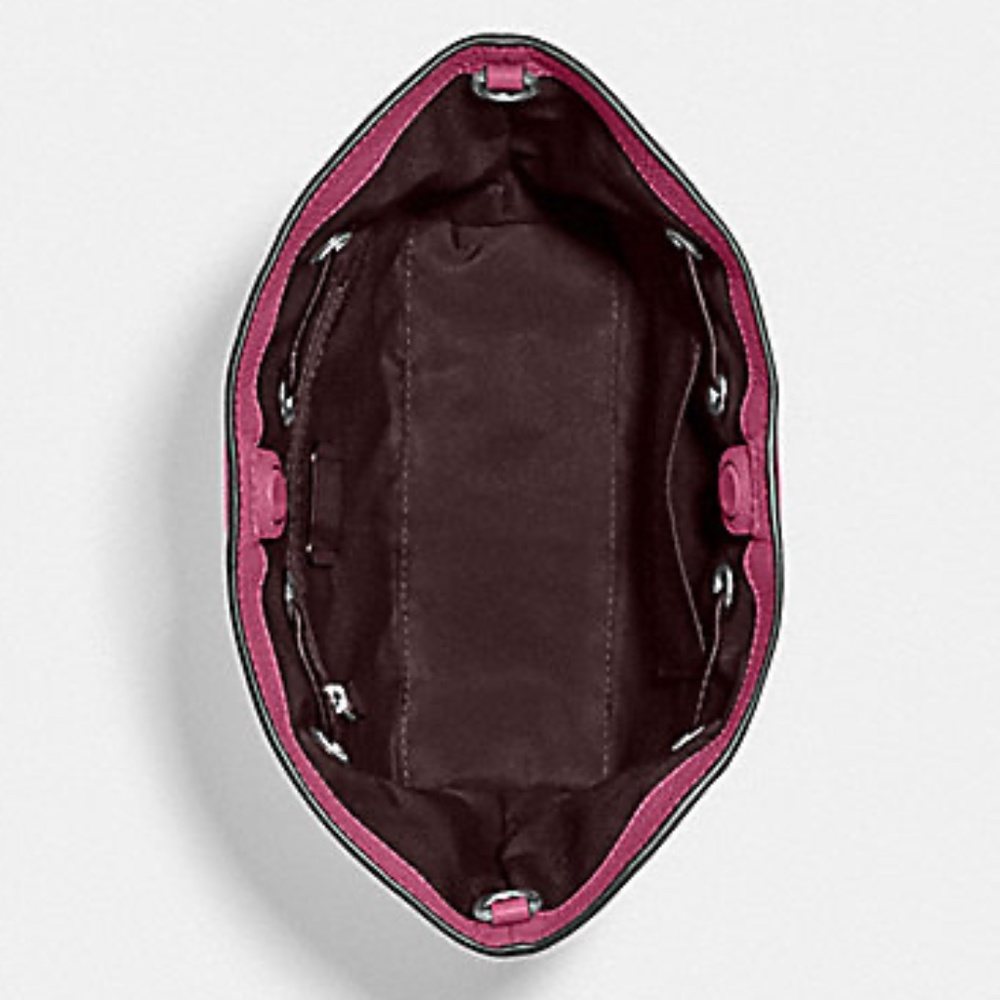 *SOLD-COACH LEATHER Andy Crossbody/Tote horse & Carriage NWT! GORGEOUS RASPBERRY - Picture 2 of 9